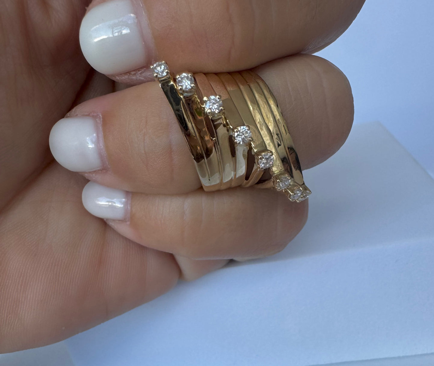 Open Fan Diamond Ring 18k Gold