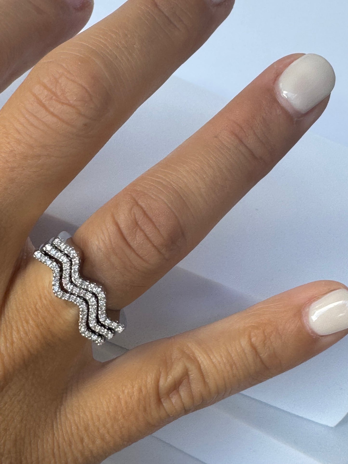 Diamond Waves Ring