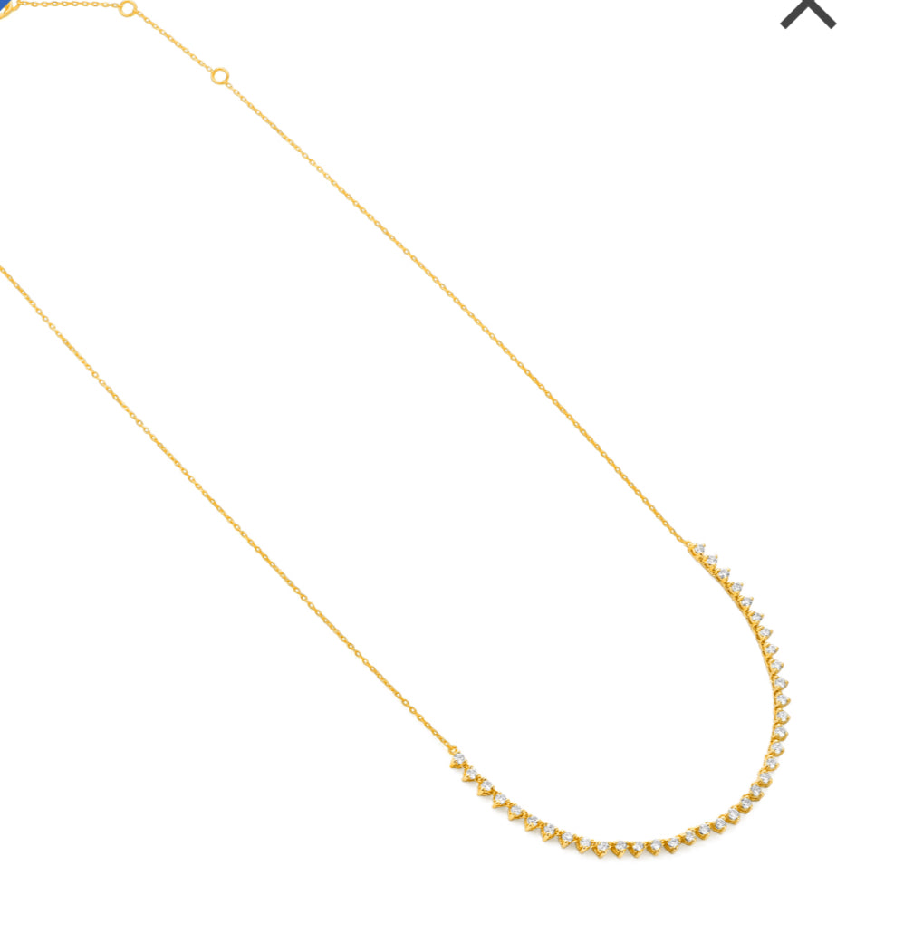 Spiked Diamond Edge Necklace