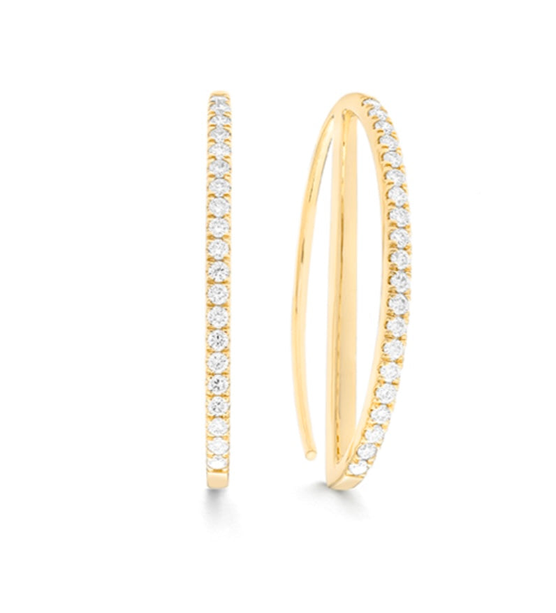 Medium Oval Geo Hoop Earring