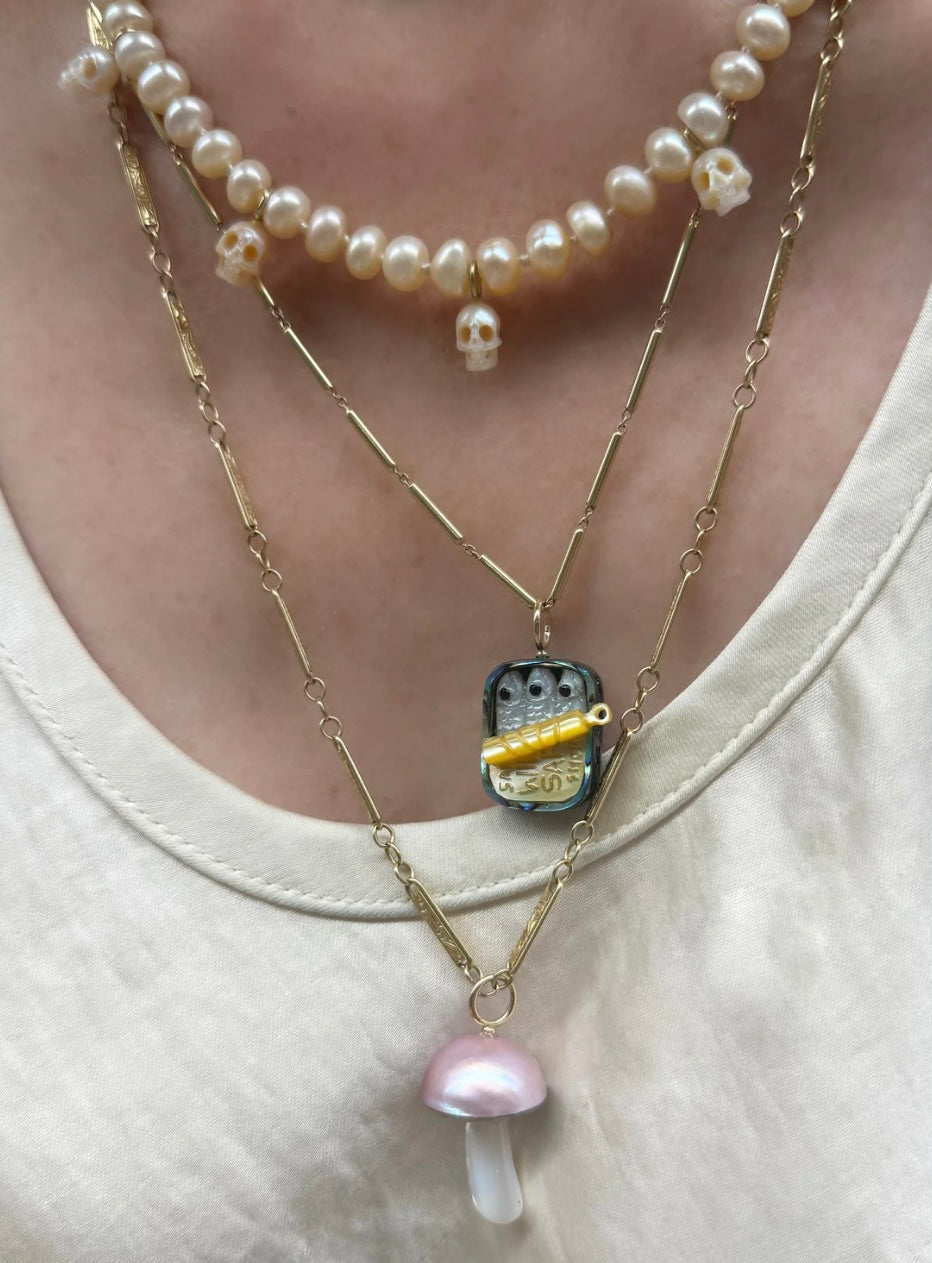 Sardine Tin Necklace Charm