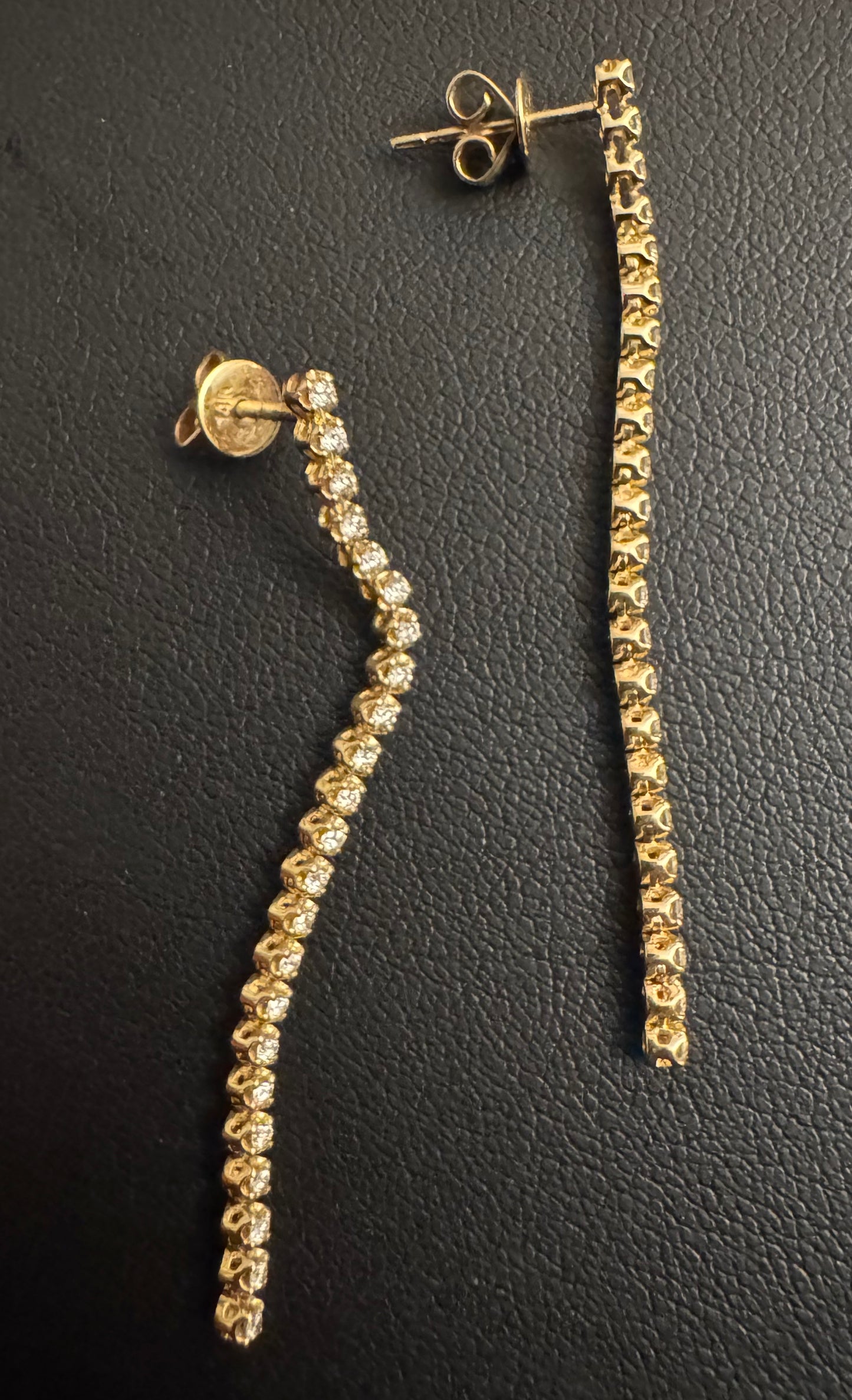 Linear Dangle Diamond Earrings