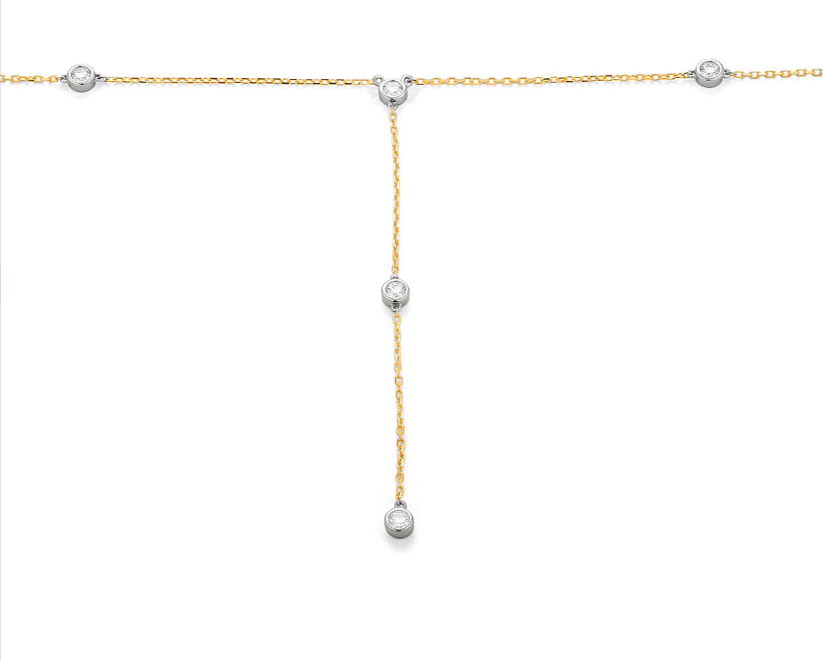 Bezel Set Diamond Necklace