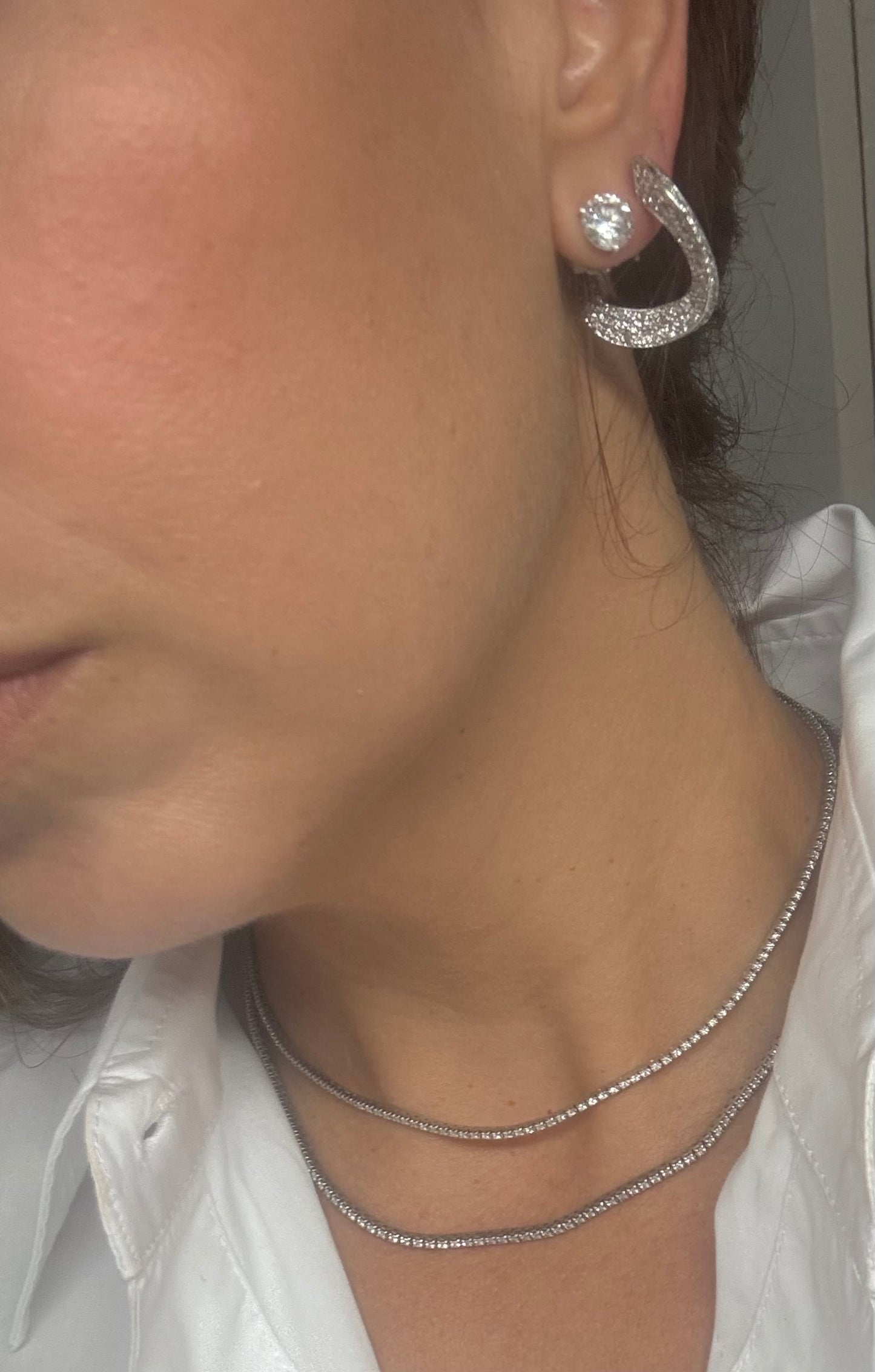 Tennis Choker White Gold 2.15cts
