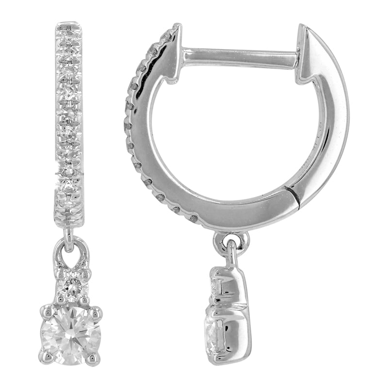 Mini Huggie Dangle Diamond