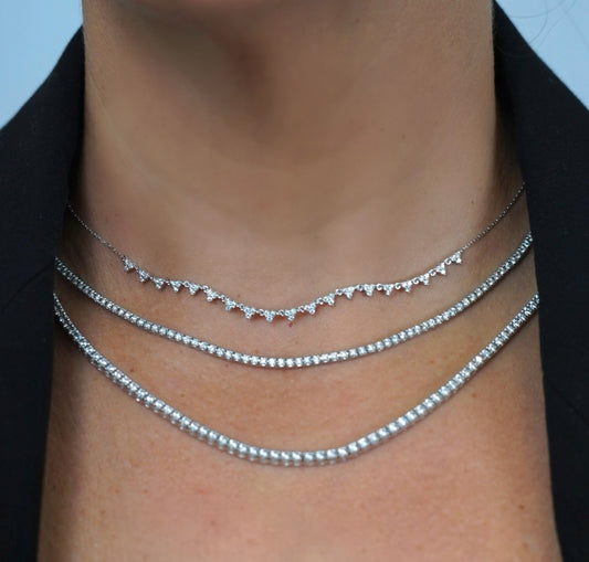 Spiked Trebol Diamond Necklace