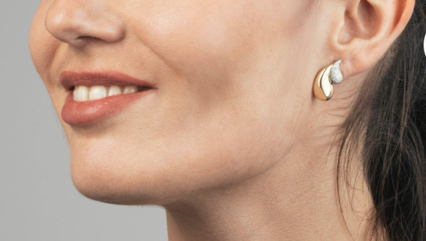 Doble Gota Diamonds & Gold Earrings