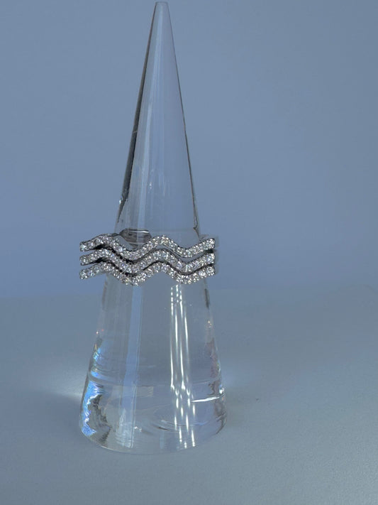 Diamond Waves Ring