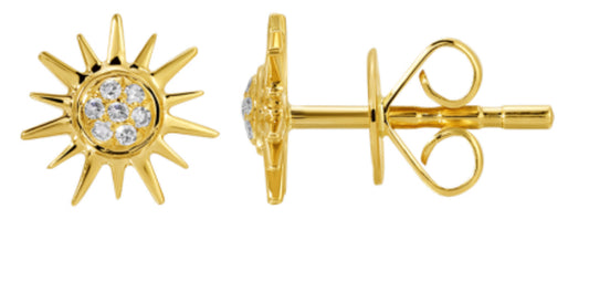 Sunny Diamond Stud Earrings