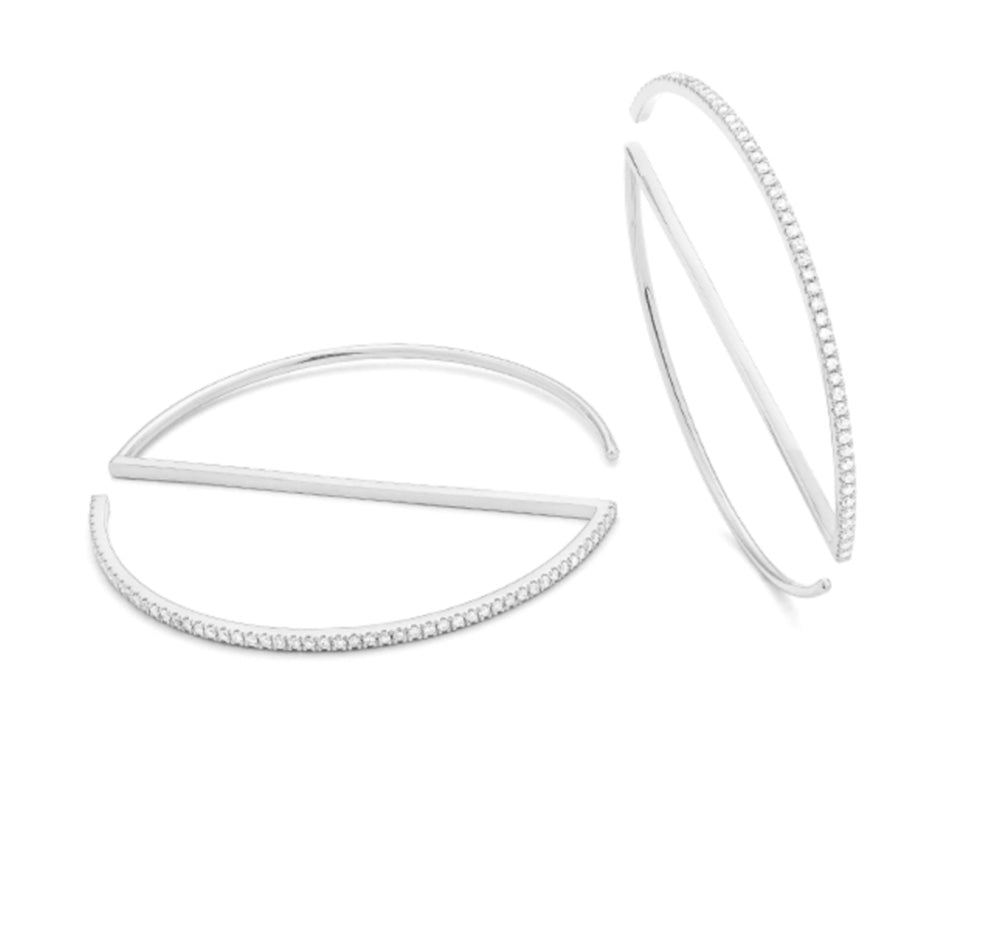 Large Diamond Geo Hoops