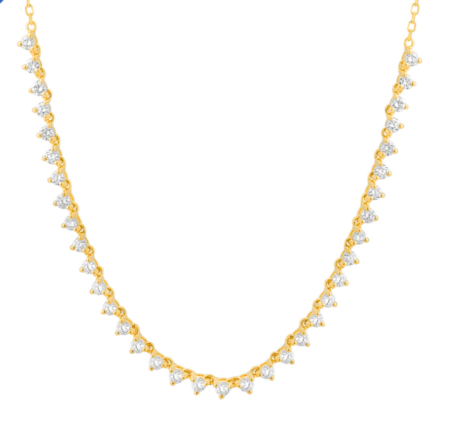 Spiked Diamond Edge Necklace