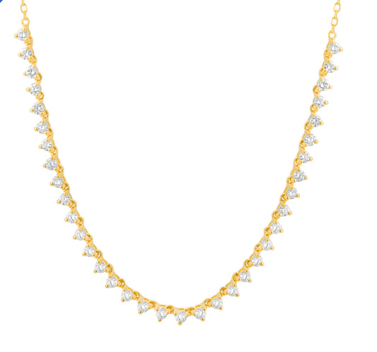 Spiked Diamond Edge Necklace