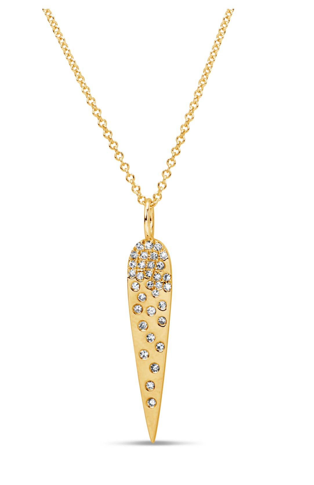 Drop IT! Flush Set Diamonds & Gold Necklace