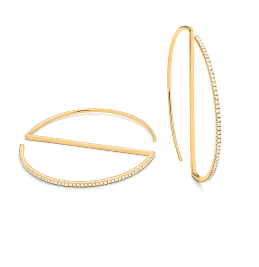 Large Diamond Geo Hoops