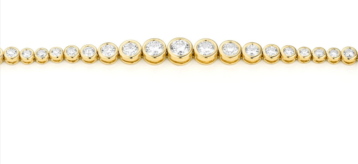 Bezel Diamond Tennis Bracelet 4.50cts