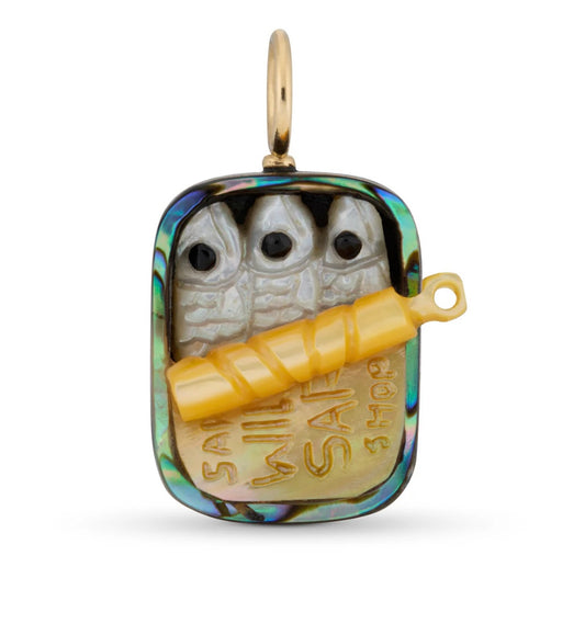 Sardine Tin Necklace Charm