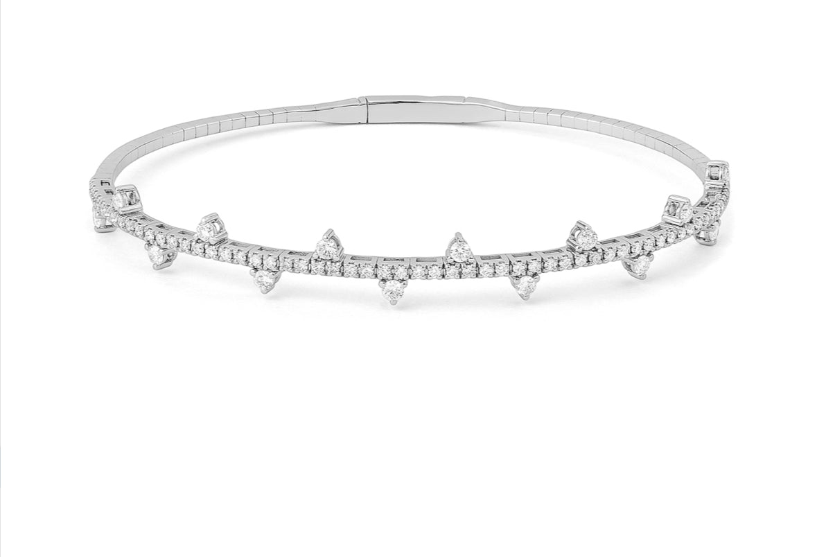 Spiked Diamond Bangle
