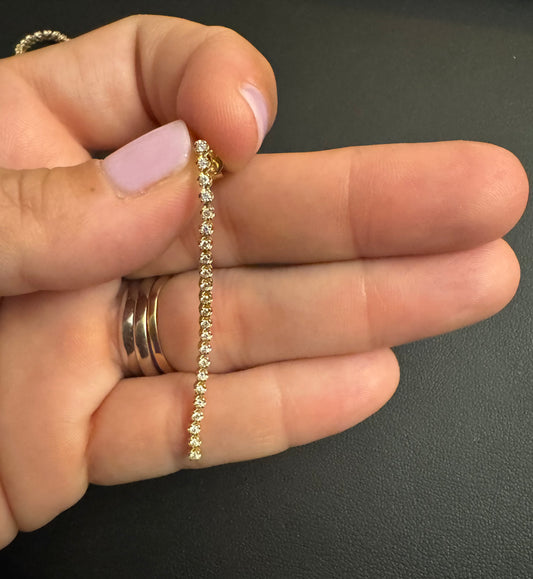 Linear Dangle Diamond Earrings