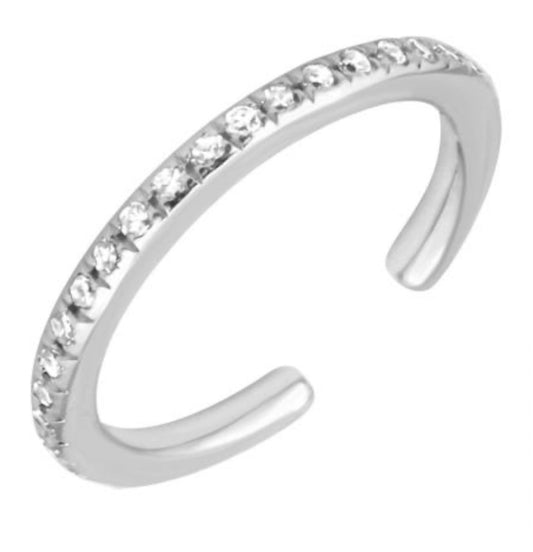 Single Diamond Earcuff White Gold