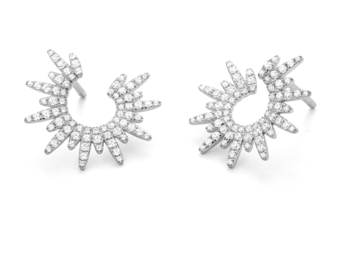 Fanned Sun Wave Earrings