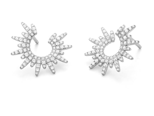 Fanned Sun Wave Earrings