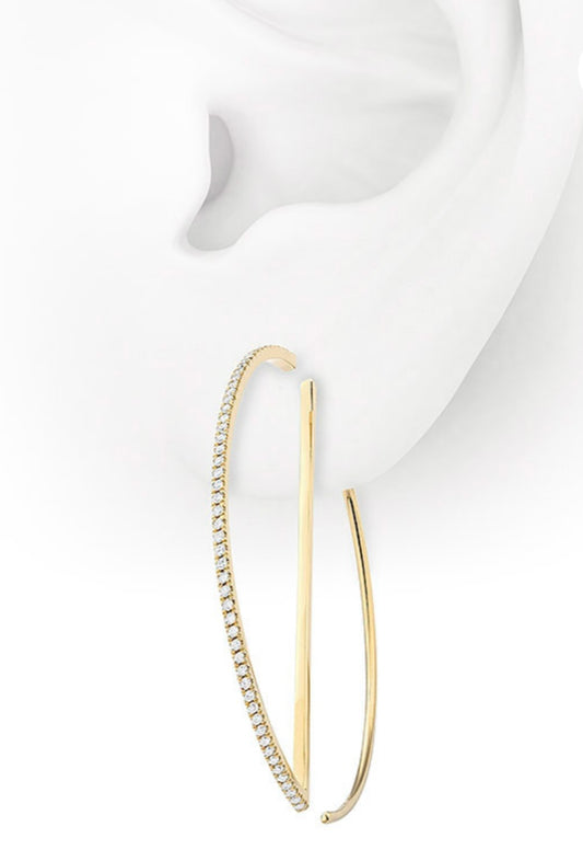 Large Diamond Geo Hoops