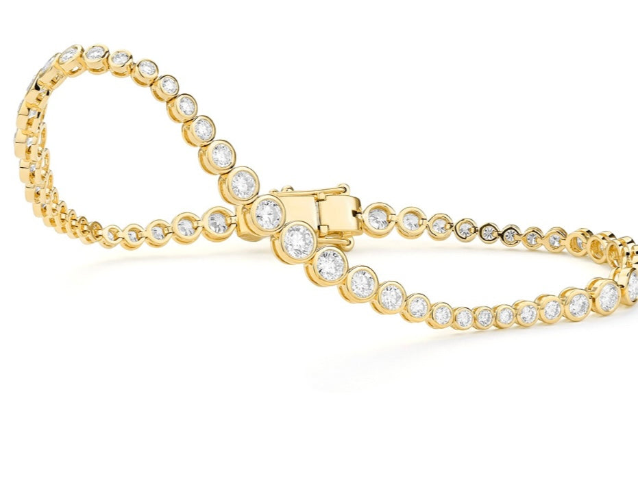 Bezel Diamond Tennis Bracelet 4.50cts