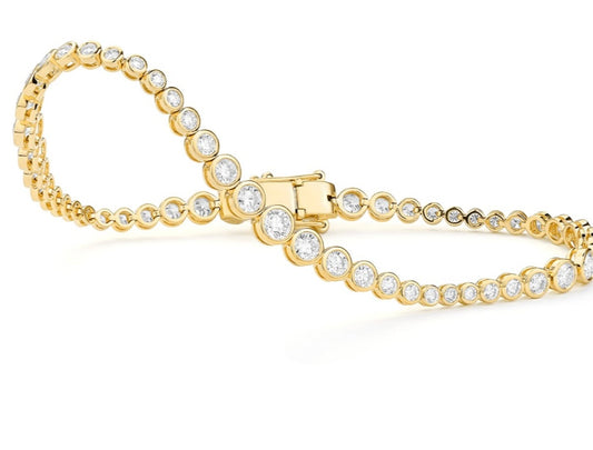 Bezel Diamond Tennis Bracelet 4.50cts