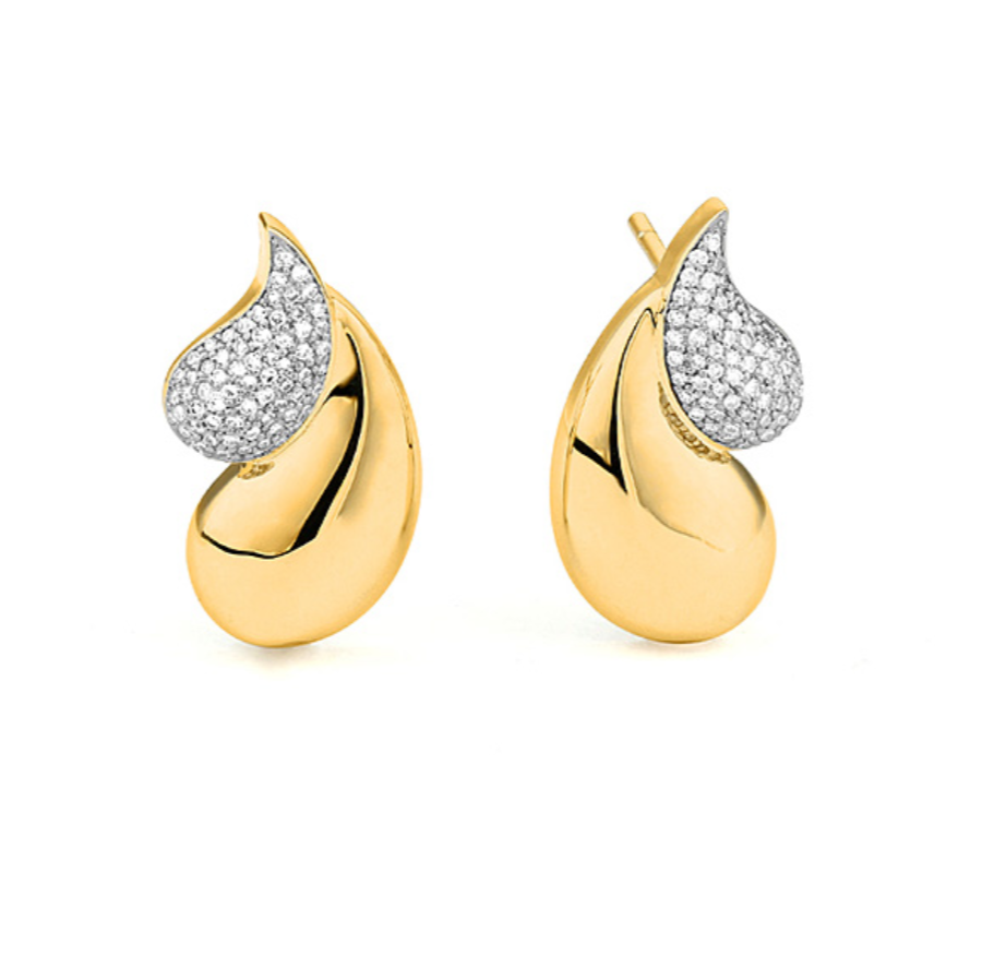 Doble Gota Diamonds & Gold Earrings
